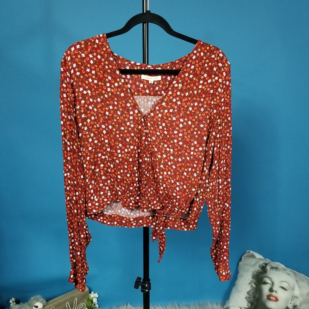 Copper Key  long sleeve cropped top